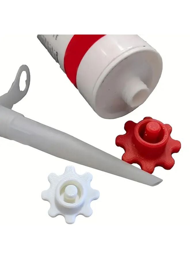 Red White Reusable Hose Caps Threaded Design For Tubing Protection DIY Workshop - Image 1